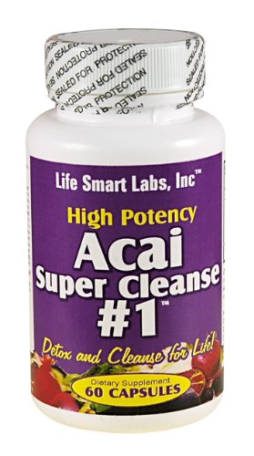 ACAI SUPER NETTOIE N ° 1 TM antioxydant très puissant 60 capsules, Detox, Colon Cleanse, Perte de poids: la parfaite proportion des ingrédients