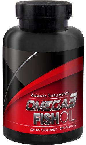 Advanta suppléments d'huile de poisson oméga-3, 60 gélules (qualité pharmaceutique Omega-3)