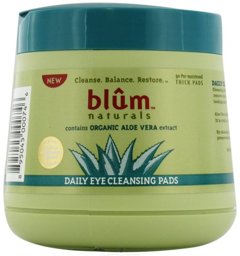 Blum Naturals - Daily Eye Cleansing Pads Avec Aloe Vera bio Extrait - 50 Pad (s)
