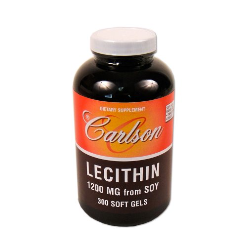 Carlson Labs lécithine, 1200mg de soja, 300 gélules