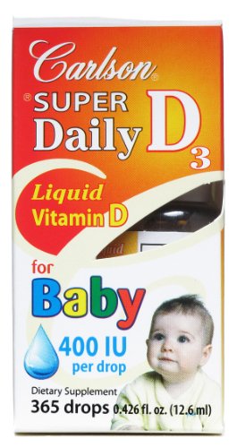 Carlson Labs vitamine D 400 UI bébé chute 12.6ml