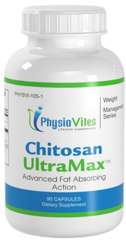 Chitosan Chitosan Fat Blocker UltraMax absorption d'action PhysioVites Chitosan Chitosan 900mg UltraMax 90 capsules 1 Bouteille