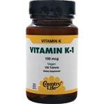 Country Life vitamine K-1 100 Mcg, 100-Count (Pack de 2)