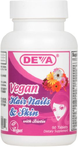 Deva Vegan Vitamines cheveux, les ongles et la peau, 90-Count (Pack de 2)
