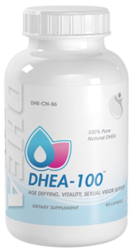 DHEA Anti Aging, Vitalité, sexuelle Vigor soutien DHEA 100mg 90 Capsules 1 Bouteille