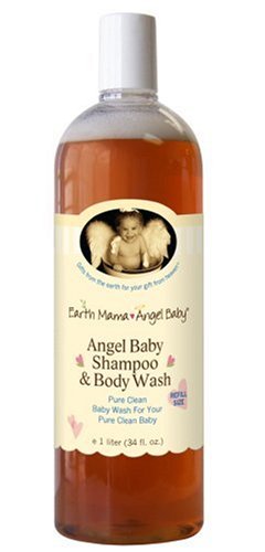 Earth Mama Angel Baby Organic Baby Shampoo Angel & Body Wash, Taille Recharge, 34-Ounce Bottle