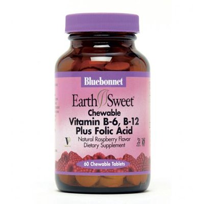 EarthSweet vitamine B-6, acide B-12 & folique - 60 - Croquer