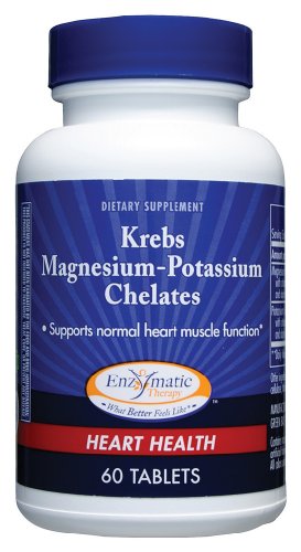 Enzymatic Therapy - Krebs Magnésium-Potassium Chélates, 60 comprimés