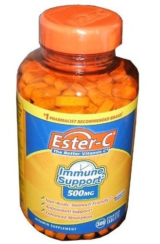 Ester-C 24 heures Immune Support 500 mg non acide gastrique bienvenus, comprimés enrobés, 300-Comte