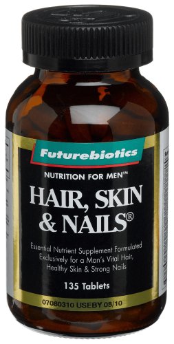 Futurebiotics cheveux, peau et ongles Supplément pour les hommes, comprimés, 135 comprimés (lot de 2)