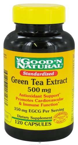Good N Natural - Extrait de thé vert standardisé 500 mg (800 mg de polyphénols, 350mg EGCG) - 120 Caps