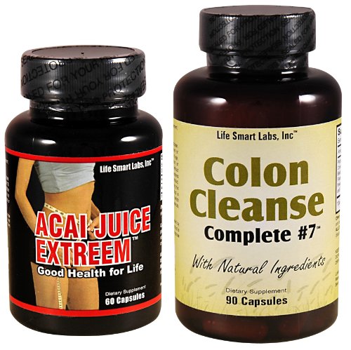 HAUTE Potency jus d'açai et Colon Cleanse Extreem COMPLET N ° 7 COMBO: Deux produits