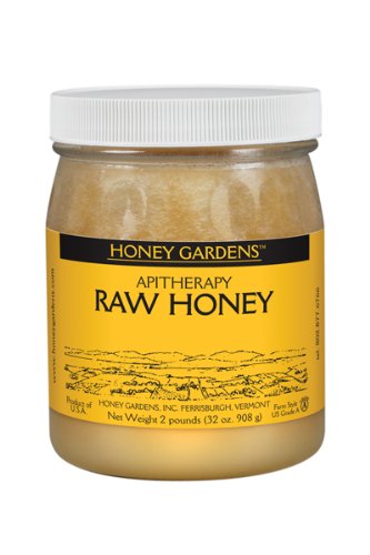 Honey Honey Gardens Raw, Verre Bouteille 2-Pound