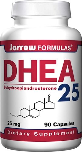 Jarrow Formulas DHEA (déhydroépiandrostérone), 25 mg, 90 gélules (pack de 2)