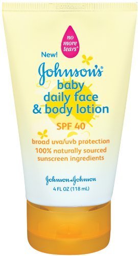 Johnson & Johnson Baby Face quotidienne et Lotion écran solaire FPS 40 Corps, 4 onces de liquide