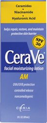 Lotion hydratante visage CeraVe AM, 3 onces