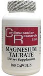 Magnésium taurate 125 mg 180 Caps par Cardiovascular Research