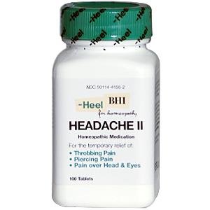 Maux de tête II 300 mg par Heel USA BHI. 100 comprimés.