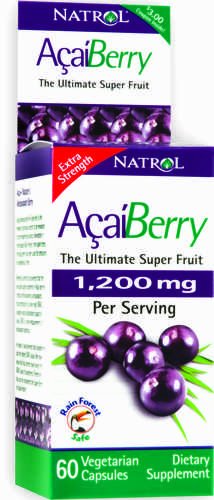Natrol AcaiBerry, Ultimate Super Fruit (1200mg), 60 Vcaps Comte