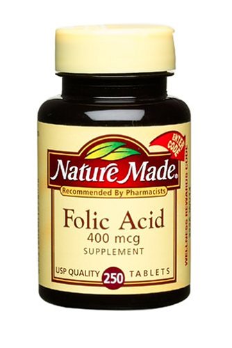 Nature Made Acide folique 400mcg, 250 Tablets (Pack de 3)