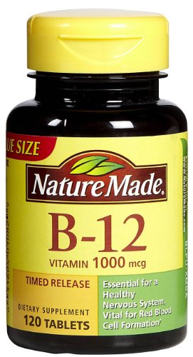 Nature Made Vitamine B-12 1000 Mcg caplets à libération lente, la valeur de taille, 120-Comte