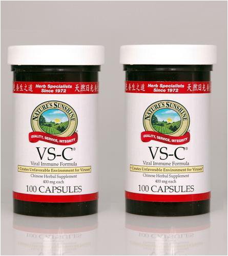 Naturessunshine VS-C Prise en charge du système immunitaire Supplément Chinese Herbal 100 Capsules (Pack de 2)