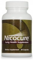 Nicocure supplément naturel sur la santé pulmonaire - Support à base de plantes pour la récupération du poumon après avoir arrêter de fumer ~ 1 Bouteille