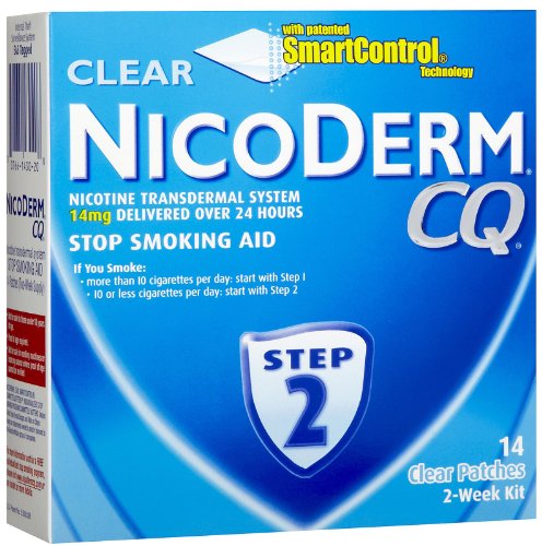NicoDerm CQ Step 2 Patch Clear, 14 mg, 2-Kit Semaine (14 patchs)