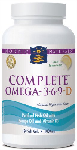 Nordic Naturals Omega 3-6-9 complètes avec les gels mous D, 1000 mg, 120-Count Bottle
