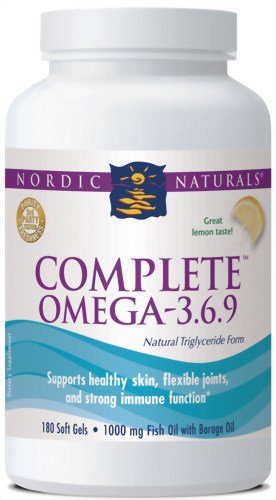 Nordic Naturals Omega 3.6.9 complètes, saveur de citron, 180 Gels mous