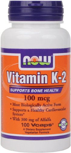 NOW Foods Vitamin K-2, 100 mcg, 100 Vcaps