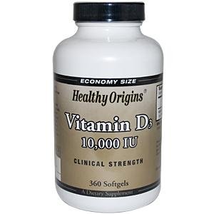 Origines santé, vitamine D3, 10.000 UI, 360 Softgels