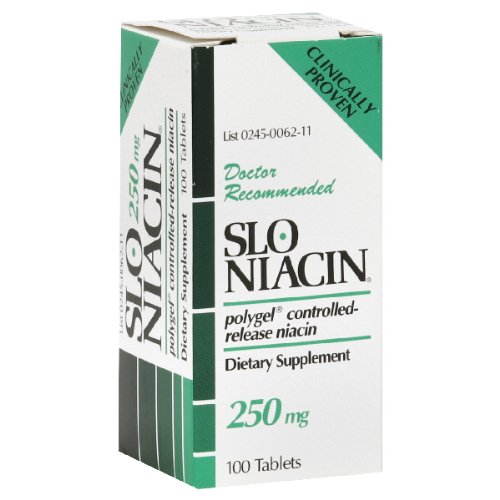 Slo-Niacin Polygel niacine à libération contrôlée, 250 mg, 100 comprimés