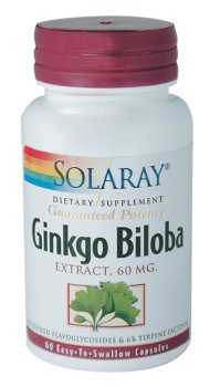 Solaray - Extrait de Ginkgo Biloba, 60 mg, 60 capsules