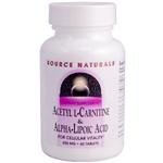 Source Naturals Acetyl L-Carnitine and Alpha Lipoic Acid, 650mg, 60 Tablets