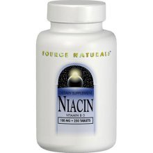 Source Naturals Niacin 100mg, 100 comprimés (lot de 2)
