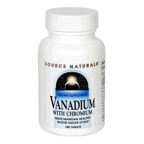 Source Naturals Vanadium avec chrome, 180 Tablets (Pack de 2)