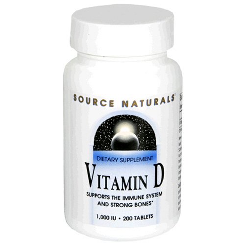Source Naturals Vitamin D-3 1000 UI, 200 comprimés (lot de 3)