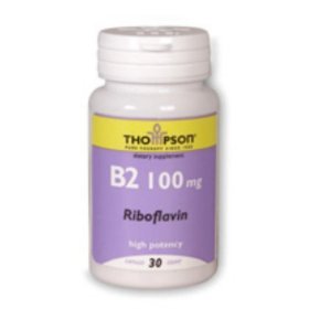 Thompson B-2, 100 mg, riboflavine, 30 Capsules (pack de 3)