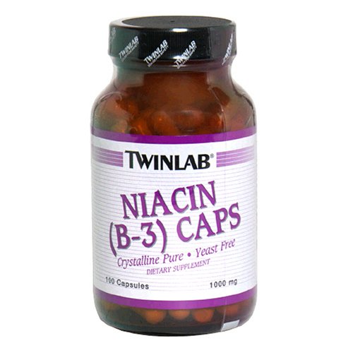 Twinlab niacine (B-3) 1000mg, 100 Capsules (pack de 3)