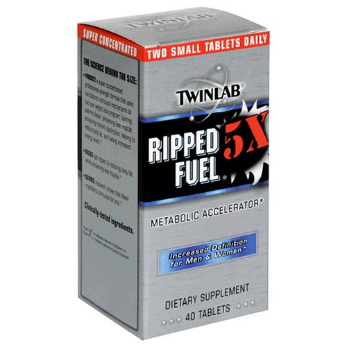 Twinlab Ripped Fuel 5X Définition accrue pour les hommes et les femmes, 40 comprimés