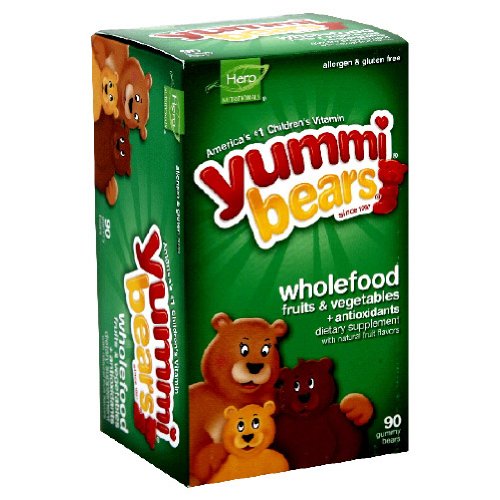 Yummi Bears macrobiotique & Antioxydants, 90-Count Gummy Bears