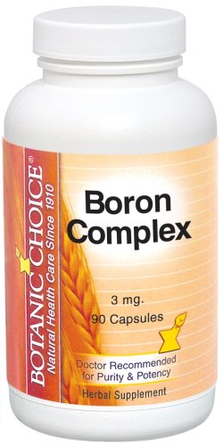 Botanic Choice, complexe de bore, 3 mg Capsules, 90-Count (Pack de 6)