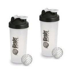 Bouteille Blender Protein Shaker avec Blenderball Portable Mixer 28 oz Bouteille Shaker (lot de 2 noir!)