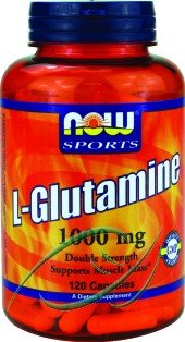 L-Glutamine Caps Double Force, récupération accrue, L glutamine, 120 capsules, 1000 mg, De NOW Foods