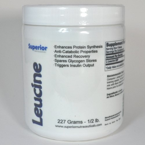 L-Leucine 227 Grams (1/2lb) - Ultra fine poudre pure Unflavored