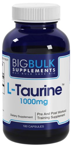 L-Taurine 1000 la synthèse des protéines du métabolisme Acide aminé en vrac Big Fat suplements L Taurine 1000mg 180 Capsules 1 Bouteille