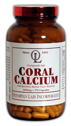 Le calcium de corail Olympian Labs, 1g par portion, 1000 mg, 270 Capsules
