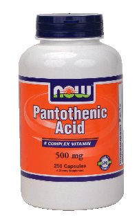 Maintenant Acide pantothénique Foods, 250 capsules / 500 mg (Pack de 2)