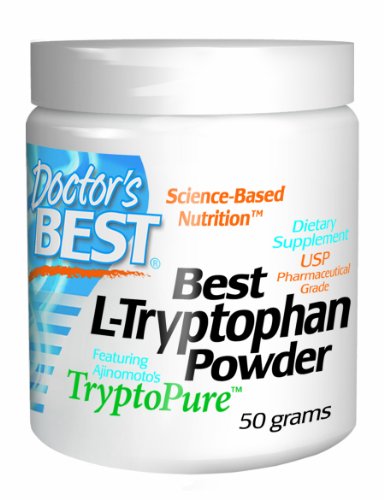 Meilleur médecin Tryptopure Meilleur Poudre L-tryptophane Doté, 50-grammes